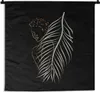 MuchoWow® Wandteppich Wandbehang Frau - Feder - Silber - Produktbild-Vorschau 1