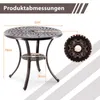 COSTWAY Gartentisch wetterfest bis 70kg, Terrassentisch mit Produktbild-Vorschau 7
