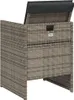 vidaXL 5-tlg. Garten-Essgruppe mit Kissen Grau Poly Rattan Produktbild-Vorschau 7
