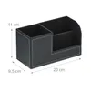 Relaxdays Bureauorganizer, pennenhouder met 3 Productafbeelding-voorbeeld 4