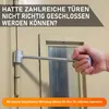 A hand is using a tool to adjust a door hinge. Produktbild-Vorschau