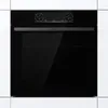 A built-in oven is shown in a kitchen setting, framed by white cabinets. Voir les images du produit