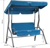 CASARIA® Hollywoodschaukel 2 Sitzer wetterfest Atlantik Produktbild-Vorschau 6