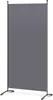 A freestanding room divider with a gray fabric panel and a metal frame. Produktbild-Vorschau