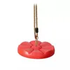 A red, round swing seat shaped like a flower, suspended by a rope. Anteprima dell’immagine prodotto