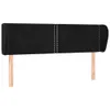 Design Möbel Kopfteil mit Ohren Schwarz 147x23x78/88 cm Produktbild-Vorschau 2