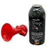 A red air horn and a black can of compressed air for the horn, shown against a white background. Produktbild-Vorschau