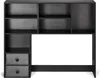 A black desk with a bookshelf organizer attached. Voir les images du produit