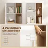 HOMCOM Badezimmerschrank Hochschrank, mit 2 Türen, 4 Produktbild-Vorschau 5