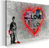 Street Art Graffiti Herz Charlie Wandbild Leinwandbild Produktbild-Vorschau 1