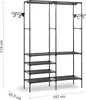 Massido 686600 Stojanový věšák 107 × 35,5 × 174 cm, černý Náhled obrázku produktu 5