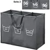 KESPER Trieur à linge triple - gris - 74 x 36 x 59,5 cm - Voir les images du produit 4