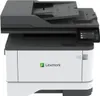 A Lexmark MX331adn laser printer is shown from the front on a white background. Produktbild-Vorschau