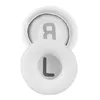 Two white ear pads for headphones, one marked with 'L' and the other with 'R'. Produktbild-Vorschau