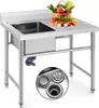 VEVOR Gastro dřez Nerezový dřez Dřezová skříňka 1 mísa levá Náhled obrázku produktu 4