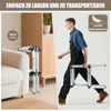Trittleiter mit 2 Stufen Alu Klapptritt Haushaltsleiter bis Produktbild-Vorschau 5