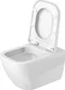 A white wall-mounted toilet with the lid open, shown from a slightly elevated front-side angle against a white background. Produktbild-Vorschau