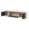 TV-Schrank 200 cm, Fernsehtisch, Lowboard, Artisan/Schwarz Produktbild-Vorschau 2