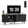 Meuble TV BEALIFE, 145x40x55 cm, avec 2 volets roulants | Voir les images du produit 2