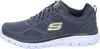 Side view of a gray athletic shoe with white sole and yellow accents. Anteprima dell’immagine prodotto