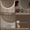 S'AFIELINA Specchio Bagno LED Rotondo 80 cm, Cornice Nera, Anteprima dell’immagine prodotto 9