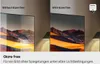 Comparison of a TV screen with and without glare-free technology. Produktbild-Vorschau