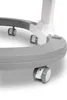 A close-up view of the base and wheels of a baby high chair. Produktbild-Vorschau
