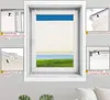 An image showing instructions and features of a white pleated blind. Produktbild-Vorschau
