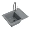 VBChome Spülbecken Granit Grau mit Armatur 55 x 44 cm Produktbild-Vorschau 2