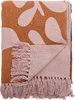 A folded blanket with a patterned design and fringe. Produktbild-Vorschau