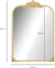 HOMCOM Wandspiegel 60 x 87 cm Badspiegel im Barockstil, Produktbild-Vorschau 3
