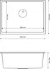 Technical drawing of a sink with dimensions. Podgląd zdjęcia produktu