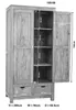 MASSIVMOEBEL24 Schrank Sheesham 96x60x200  grau geölt Produktbild-Vorschau 8