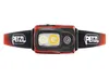 A red and black Petzl headlamp is shown against a white background. Produktbild-Vorschau