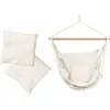 A hanging swing chair with two cushions, presented on a white background. Náhled obrázku produktu