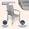 CASARIA® Set 4 Sedie da Giardino in Polyrattan Impilabili Anteprima dell’immagine prodotto 5