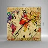 Wanduhr - Quadrat - Glasuhr - Karte Welt modern - 30x30cm - Produktbild-Vorschau 3
