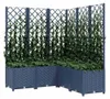 vidaXL Kvetináč s mriežkou modro-šedý 120x120x136 cm PP Náhľad obrázku produktu 7