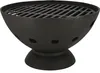 A black cast iron grillofen on a white background. Produktbild-Vorschau