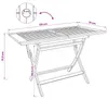 vidaXL Klappbarer Gartentisch Natur 120 x 70 x 75,5 cm Produktbild-Vorschau 8