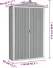 vidaXL Capanno da giardino grigio 116x45x175 cm Acciaio Anteprima dell’immagine prodotto 8
