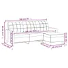 vidaXL 3-Sitzer-Sofa mit Hocker Schwarz 180 cm Kunstleder Produktbild-Vorschau 6