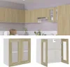 vidaXL Wisząca szklana szafka Lyon dąb sonoma 60x31x60 cm Podgląd zdjęcia produktu 1
