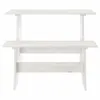 The Living Store Esstisch mit Bank REINE Weiß Massivholz Produktbild-Vorschau 3