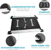 A diagram illustrating the features of a pet ramp, with callouts and text descriptions. Produktbild-Vorschau