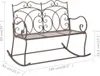 vidaXL Záhradná lavička 104 cm Iron Antique Brown Náhľad obrázku produktu 5