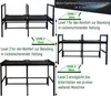 Doppel Waschmaschinenregal 146x65x99cm mit Auszug Schwarz Produktbild-Vorschau 3