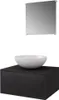 A bathroom vanity set with a sink and a mirror. Produktbild-Vorschau