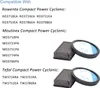 The image shows a list of compatible vacuum cleaner models for different brands, with accompanying product images of vacuum cleaner filters. Produktbild-Vorschau