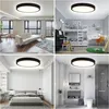 ZMH LED plafoniera nera piatta IP44 22cm bianco caldo 15W Anteprima dell’immagine prodotto 19